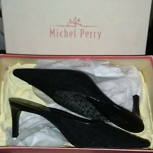 Michel Perry sz 37.5 black heels GUC